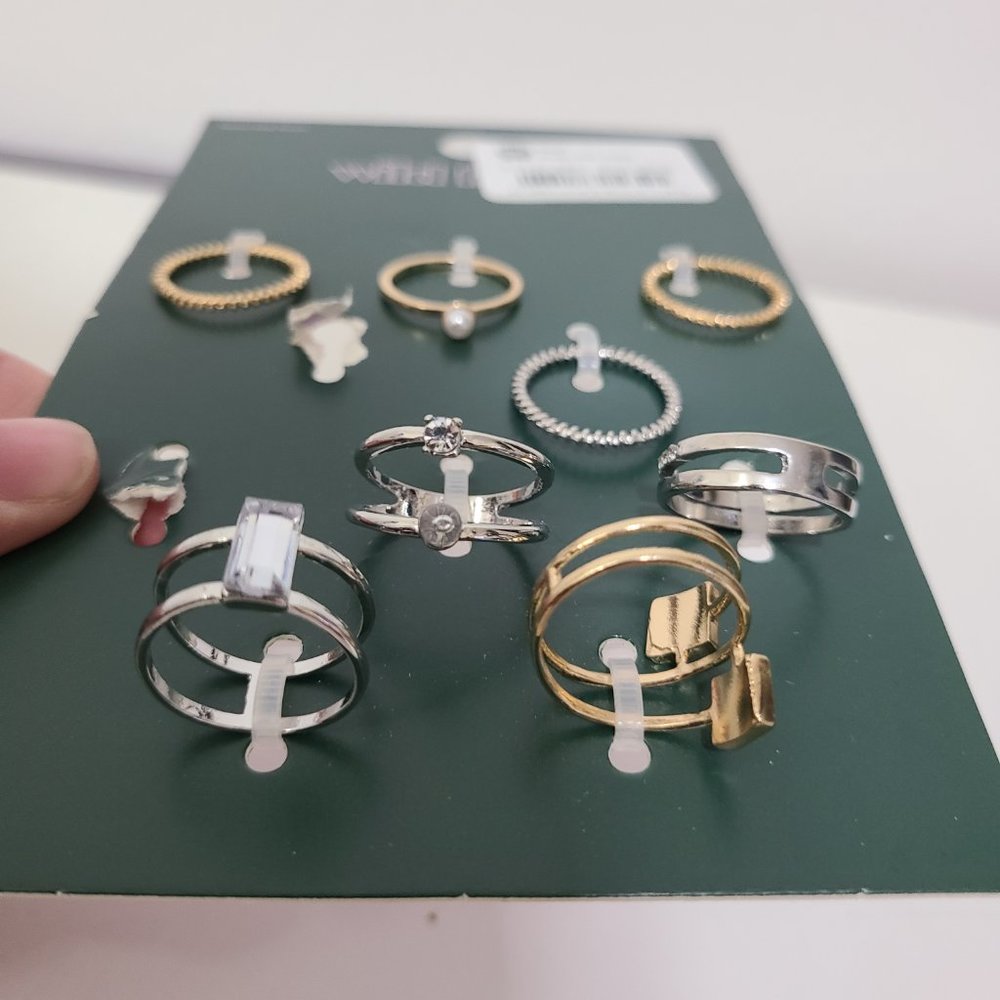 Wild Fable 8 Piece Ring Set Women's